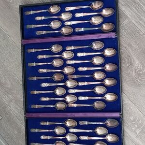 Presidents Commemorative Silver Plate Spoon Collection Washington To Kennedy